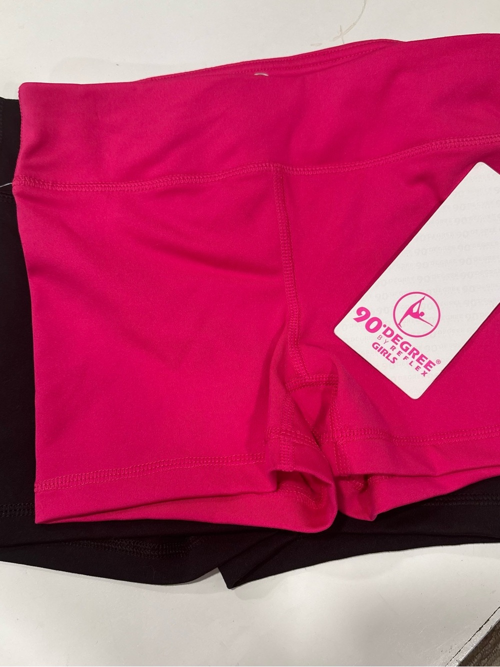 90 Degree By Reflex Girls Hot Magenta Bike Shorts